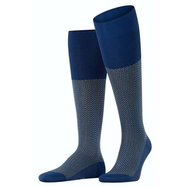 Falke Blue Uptown Tie Knee High Socks