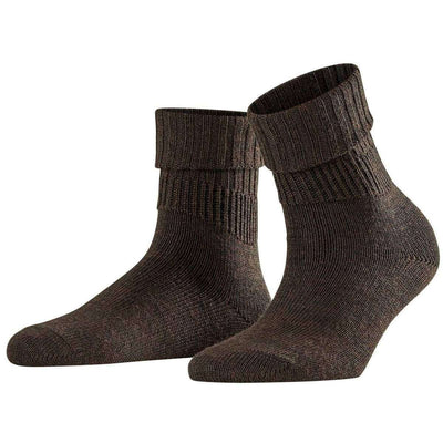 Falke Brown Striggings Rib Socks