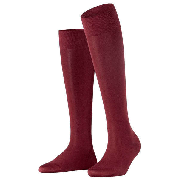 Falke Burgundy Cotton Touch Knee-High Socks