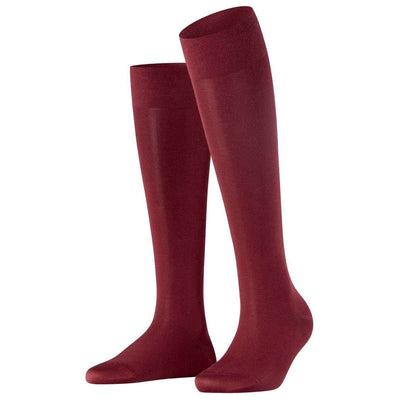 Falke Burgundy Cotton Touch Knee High Socks