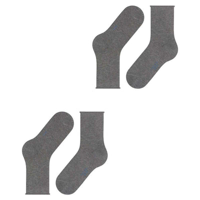 Falke Grey Happy 2-Pack Socks