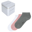 Falke Grey Happy Box 3 Pack Sneaker Socks
