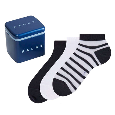 Falke Navy Happy Box 3-Pack Sneaker Socks