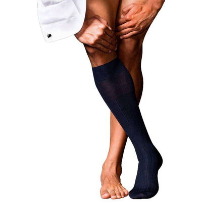 Falke Navy No2 Finest Knee High Cashmere Socks