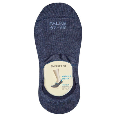 Falke Navy Step High Cut No Show Socks