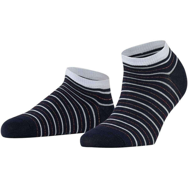 Falke Navy Stripe Shimmer Sneaker Socks