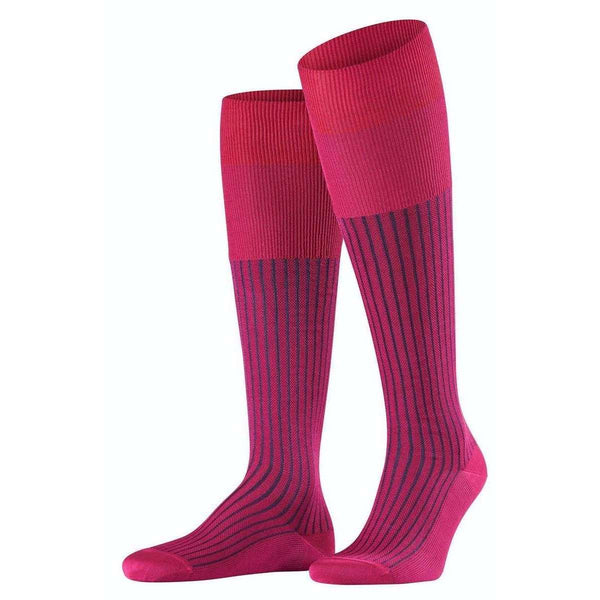 Falke Pink Oxford Stripe Knee High Socks