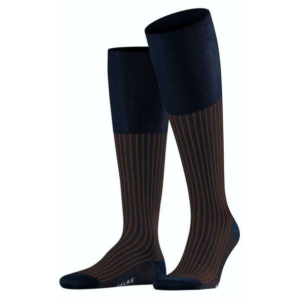 Falke Purple Oxford Stripe Knee High Socks