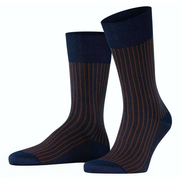 Falke Purple Oxford Stripe Socks