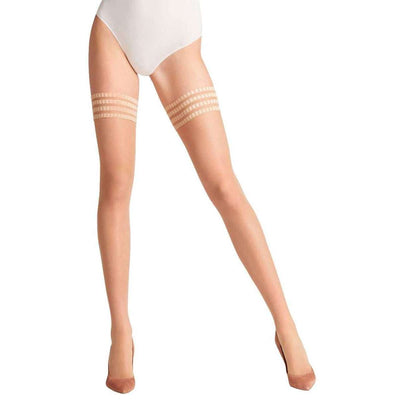 Falke Tan Pure Matt 20 Denier Stay Up Stockings