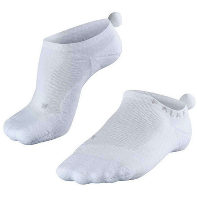 Falke White Golfing 2 Pompom No Show Socks