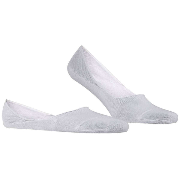 Falke White Step Medium Cut No Show Box Socks
