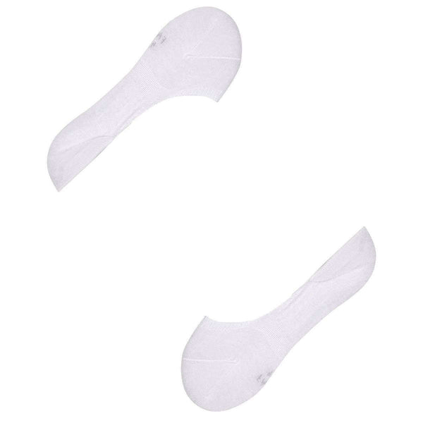 Falke White Step Medium Cut No Show Box Socks