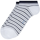Falke White Stripe Shimmer Sneaker Socks