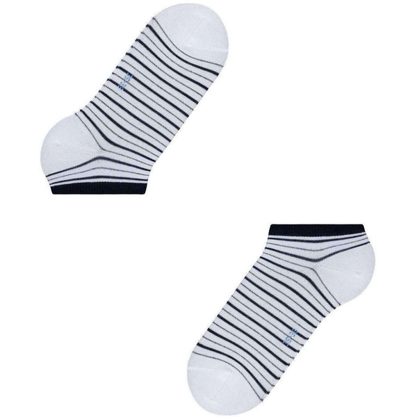 Falke White Stripe Shimmer Sneaker Socks