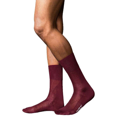 Falke Red No4 Pure Silk Midcalf Socks