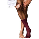Falke Red No4 Pure Silk Midcalf Socks