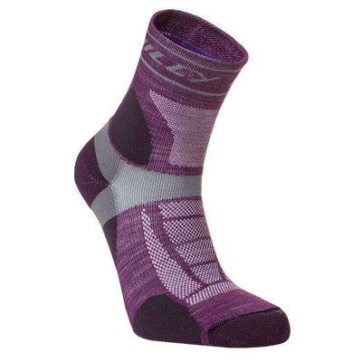 Hilly Purple Trail Anklet Med Socks