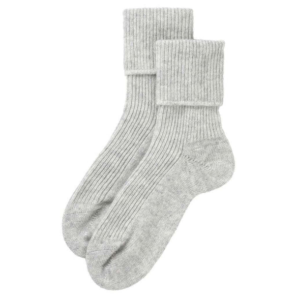 Johnstons of Elgin Grey Bed Socks