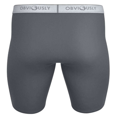 Obviously Grey Classic Boxer Briefs 9 Inch Leg
