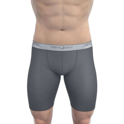 Obviously Grey Classic Boxer Briefs 9 Inch Leg