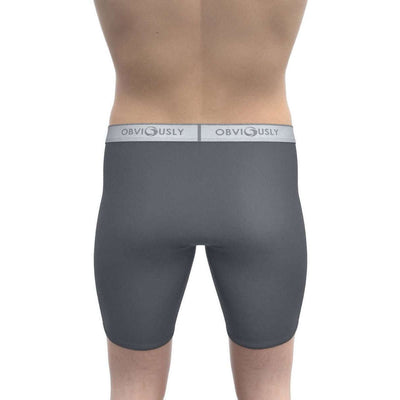 Obviously Grey Classic Boxer Briefs 9 Inch Leg