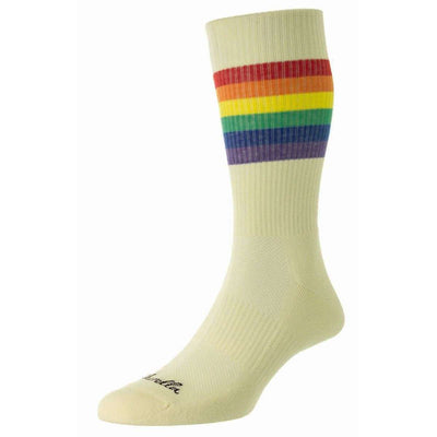 Pantherella Cream Shine Egyptian Cotton Sports Socks