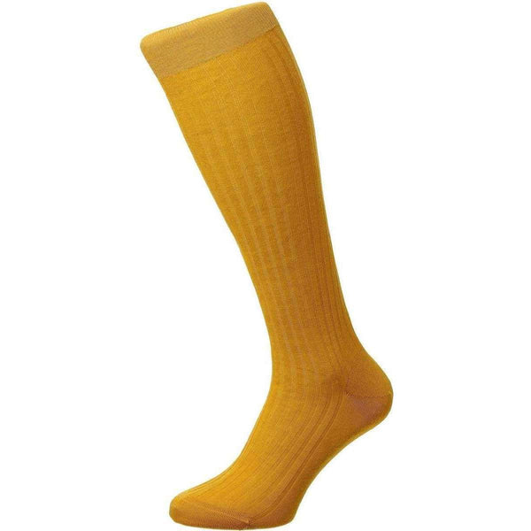 Pantherella Gold Laburnum Merino Wool Over the Calf Socks