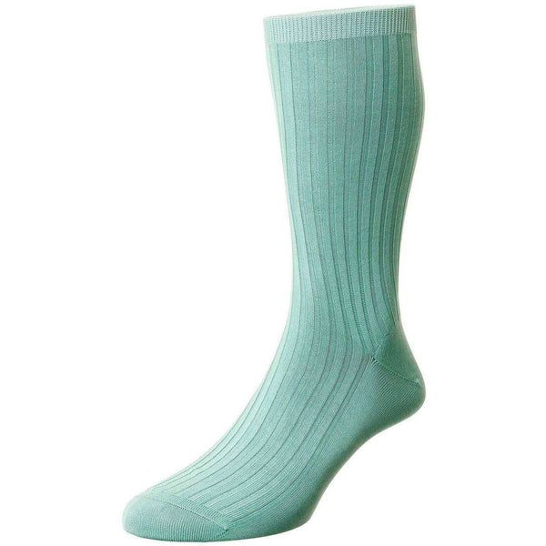 Pantherella Green Danvers Cotton Lisle Socks