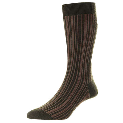 Pantherella Green Marsden Merino Wool Socks