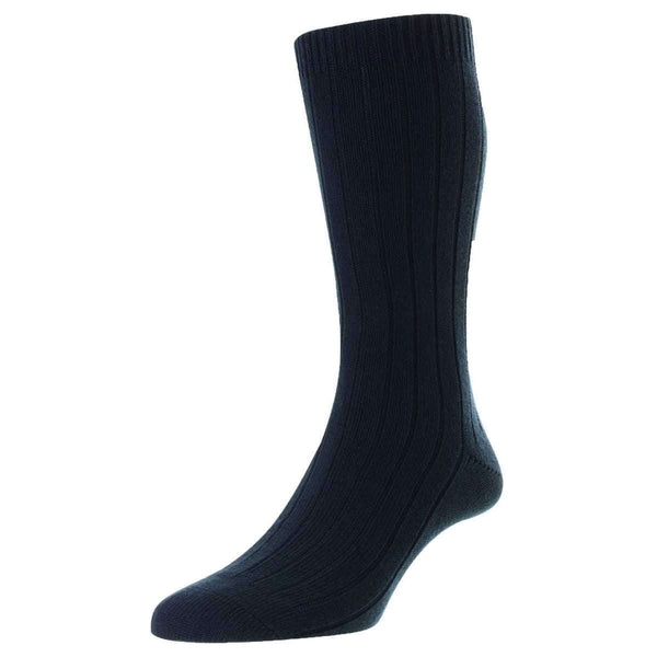Pantherella Navy Seaford Organic Cotton Socks