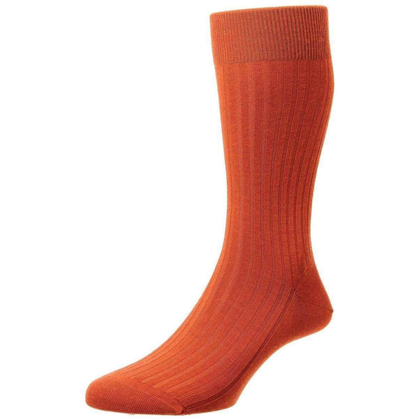 Pantherella Orange Laburnum Merino Wool Socks