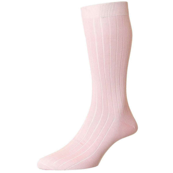 Pantherella Pink Pembrey Sea Island Cotton Socks
