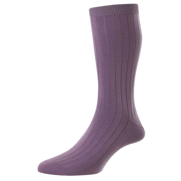 Pantherella Purple Pembrey Sea Island Cotton Socks