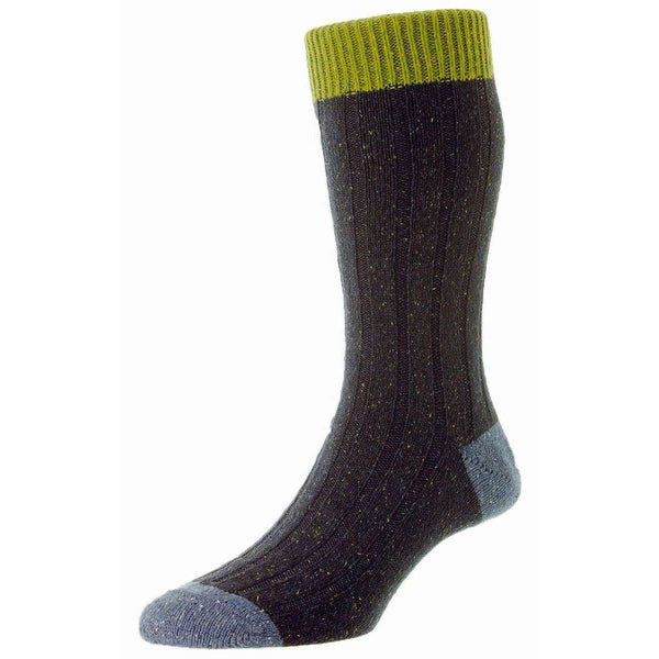 Scott Nichol Navy Thornham Merino and Silk Socks