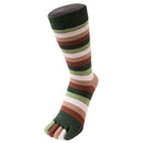 TOETOE Brown Essential Striped Mid Calf Socks
